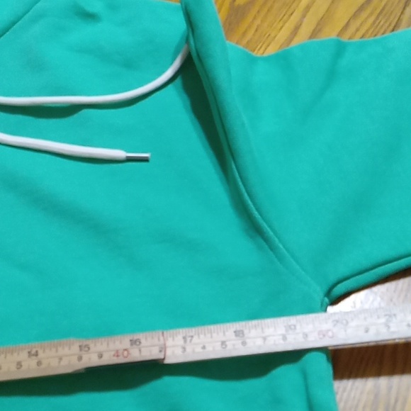 Everlane Women XS Sweatshirt EXTRA SMALL Top New  GREEN HOODY HOOD HOOHIE HOODED - Picture 4 of 6